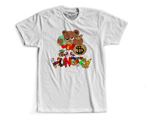 "Hungry Bear" T-Shirt White